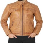 Men’s Camel Brown Leather Jacket