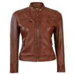 Quilted Leather Jacket For Women - Image 5