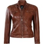 Quilted Leather Jacket For Women