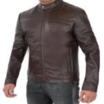Real Cowhide Brown Leather Jacket - Image 3