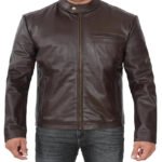 Real Cowhide Brown Leather Jacket - Image 4