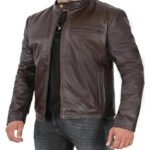 Real Cowhide Brown Leather Jacket - Image 7