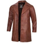 Real Leather Rub Off Car Coat For Men - Image 5