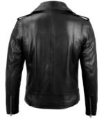 Black Moto Leather Jacket | Asymmetrical Style - Image 2